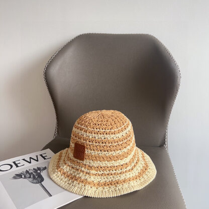 Dior colorblock woven simple bucket hat - Image 4