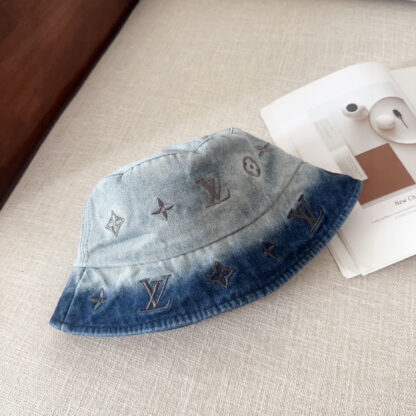 Louis Vuitton stylish high-end denim bucket hat - Image 3