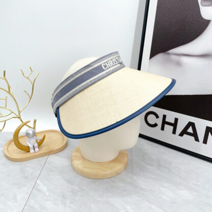 Dior Fashion Holiday Sunhat Open Top Hat - Image 4