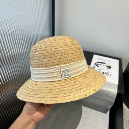 Dior stylish simple casual straw hat - Image 4