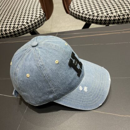 Hermès Fashion Denim Baseball Cap - Image 3