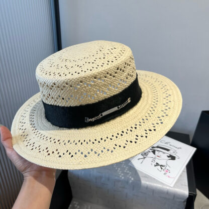 Dior Fashion Flat Straw Hat - Image 4