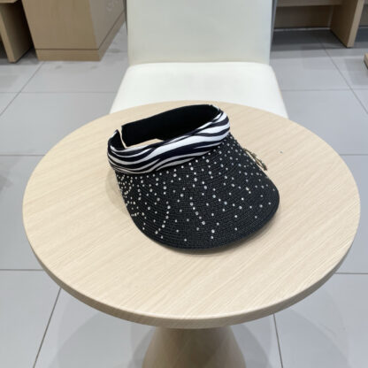 Dior rhinestone visor hat - Image 4