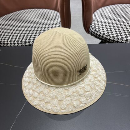 Dior small flower rose straw bucket hat - Image 4