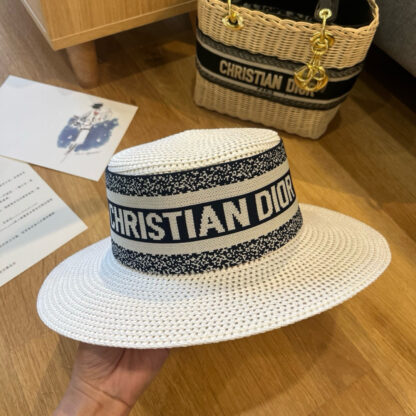 Dior new flat straw hat - Image 4