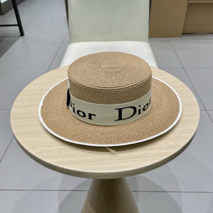 Dior new flat straw hat - Image 4