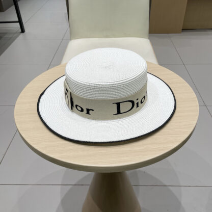 Dior new flat straw hat - Image 4