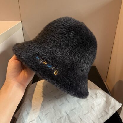 Hermes rabbit fur round bucket hat - Image 3