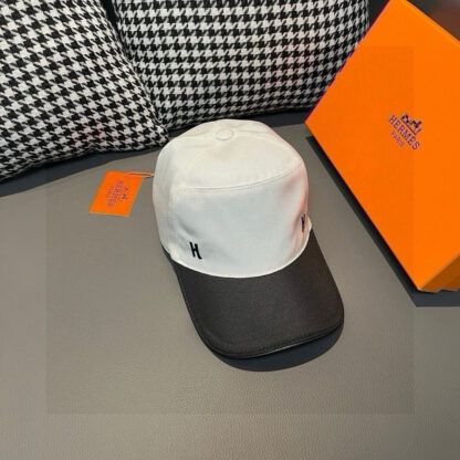Hermes color matching breathable canvas baseball cap - Image 3