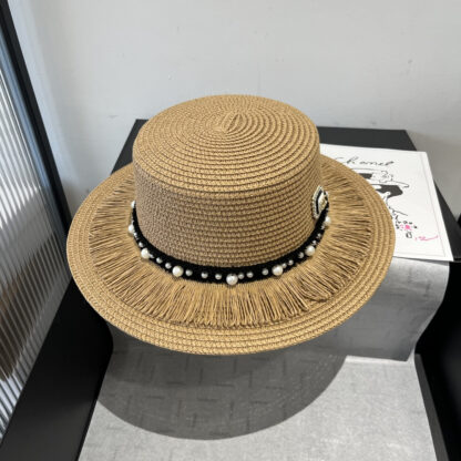 Chanel new flat straw hat - Image 3