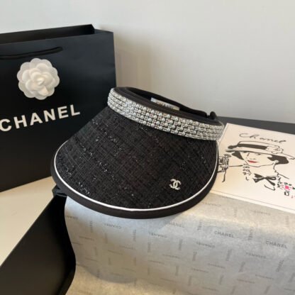 Chanel Pearl Headband Sun Hat - Image 3