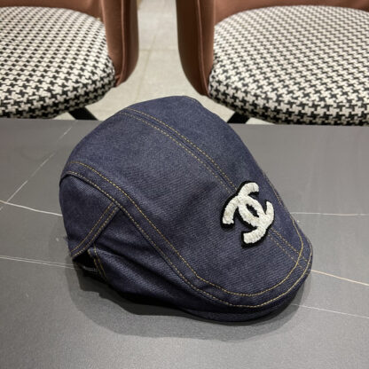 Chanel Japanese retro couple casual British beret - Image 3