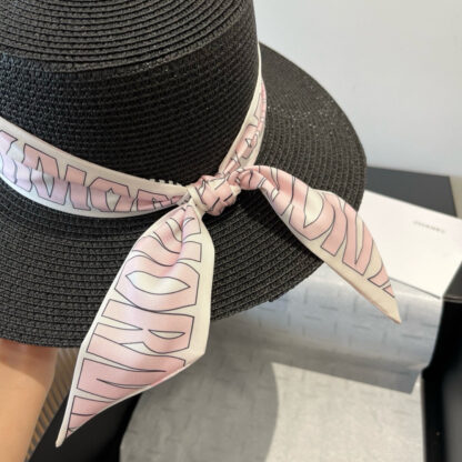 Dior silk ribbon flat hat - Image 4