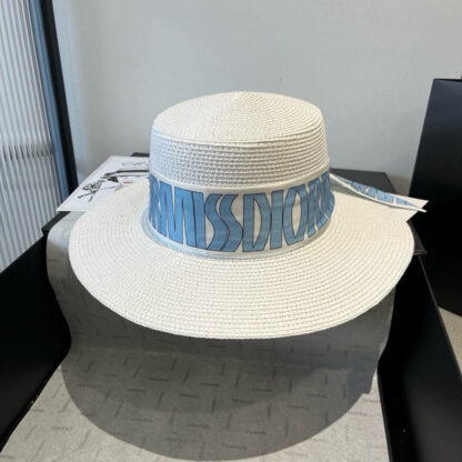 Dior silk ribbon flat hat - Image 4