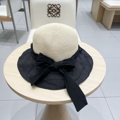 Dior bow visor straw hat - Image 4