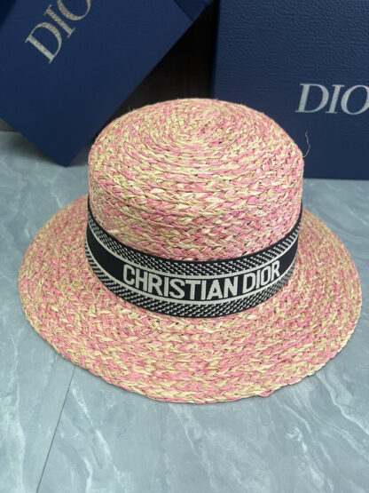 Dior raffia straw hat - Image 4