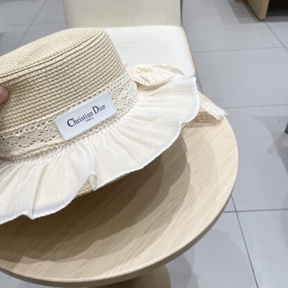 Dior lace straw hat - Image 4