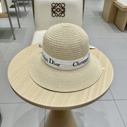 Dior lady style straw hat bucket hat - Image 3