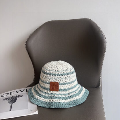 Dior colorblock woven simple bucket hat - Image 4