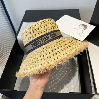 Dior new raffia basin hat - Image 4