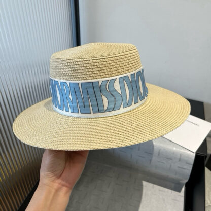 Dior silk ribbon flat hat - Image 4