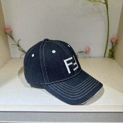 Fendi Fashion Denim Baseball Cap - Image 4