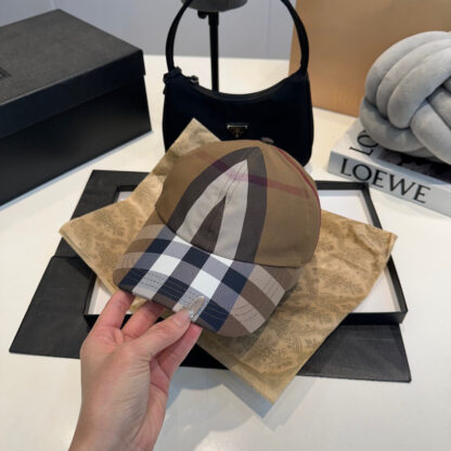 Burberry Check Fashion Baseball Cap - Image 4