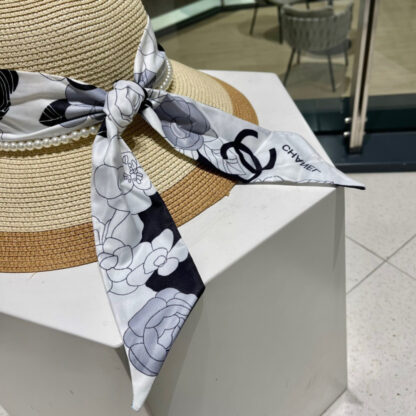 Chanel sunshade lady straw hat - Image 3