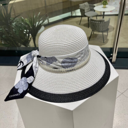 Chanel sunshade lady straw hat - Image 3