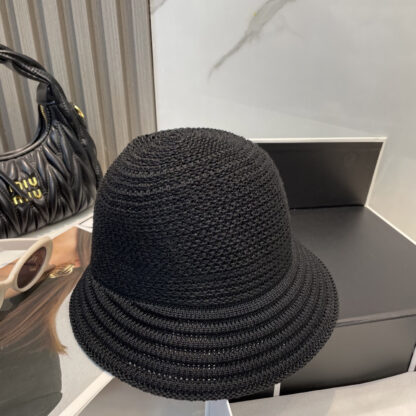 Chanel Sun Protection Knitted Bucket Hat - Image 3