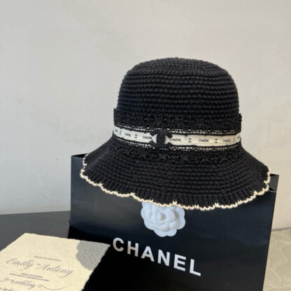 Chanel knitted wavy brim bucket hat - Image 3