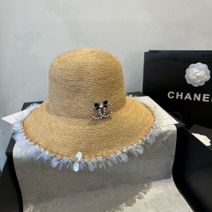 Chanel hand-woven raffia hat - Image 3