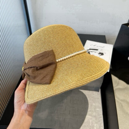 Chanel Pearl Bow Basin Hat - Image 3