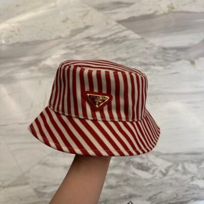 Prada classic triangle logo bucket hat - Image 3