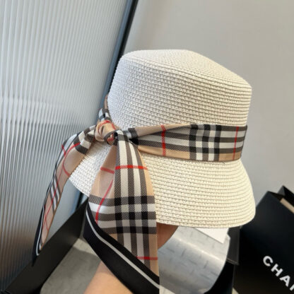 Burberry Ribbon Bucket Hat Sunshade - Image 4