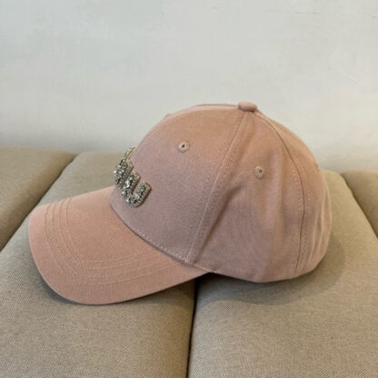 Miu Miu exquisite diamond logo fashion baseball cap - Image 4