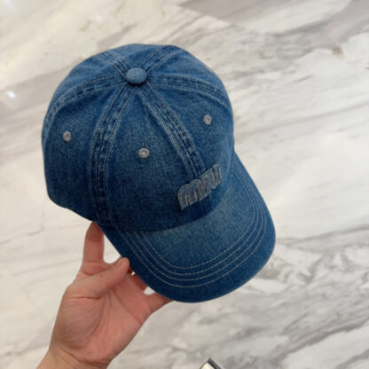 Miu Miu trendy denim baseball cap - Image 4