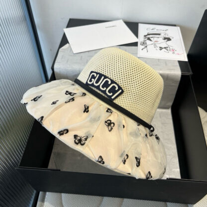 Gucci new lantern hat, sun hat, anti-ultraviolet brim - Image 3