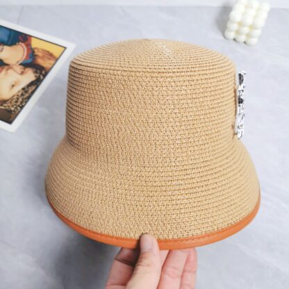 Yves Saint Laurent popular flat top straw hat - Image 3