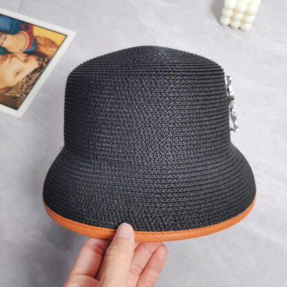 Yves Saint Laurent popular flat top straw hat - Image 3