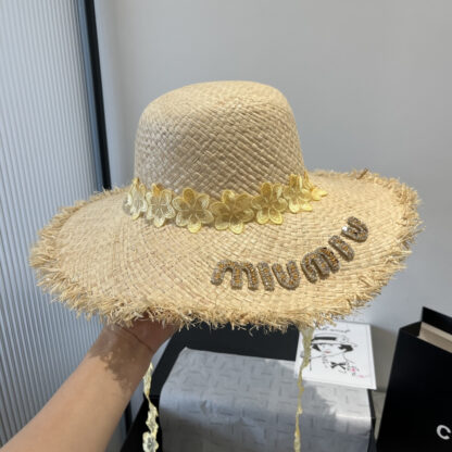 Miu Miu exquisite raffia sunhat - Image 4