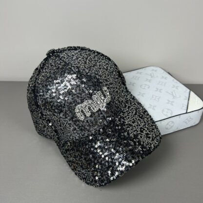 Miu Miu exquisite sequin trendy baseball cap - Image 4