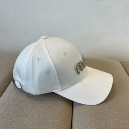 Miu Miu exquisite diamond logo fashion baseball cap - Image 4