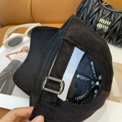 Yves Saint Laurent embroidered corduroy baseball cap - Image 3