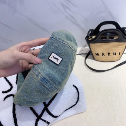 Yves Saint Laurent denim beret - Image 3