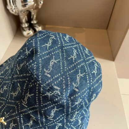 Yves Saint Laurent denim beret - Image 3