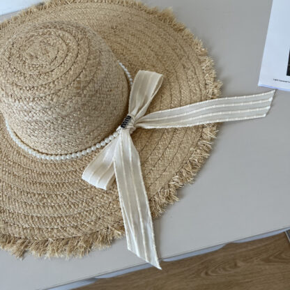 Miu Miu raffia wide-brimmed beach sun hat - Image 4