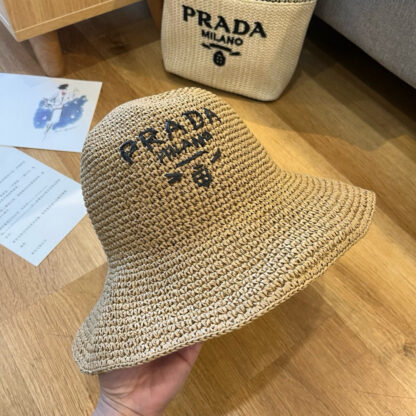 Prada Summer Folding Straw Hat - Image 3