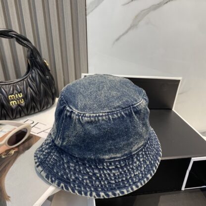 Miu Miu Denim Visor Bucket Hat - Image 4