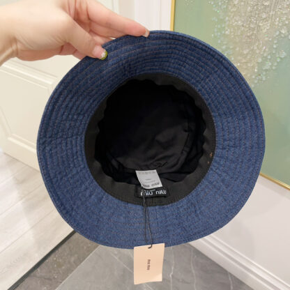 Miu Miu Denim Visor Bucket Hat - Image 4